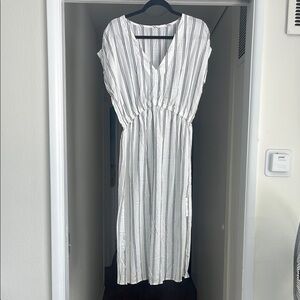 White Striped Women's Dress - Cupshe